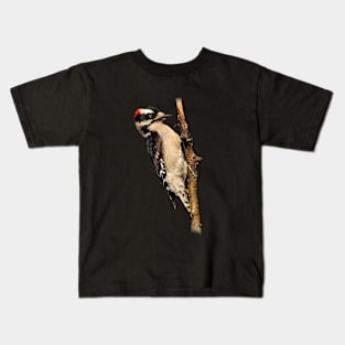 Male Downy Woodpecker on the Pear Tree Kids T-Shirt